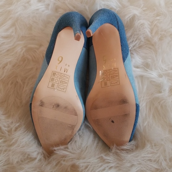 Mix No 6 Necole denim color block heel 4" - Picture 4 of 4